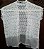 Blusa feminina em renda guipir e organza, branca, tamanho 38 - Imagem 3