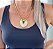 Colar pingente coração acetinado com pedra natural jade verde. - Imagem 2