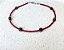 Chocker cristais vermelho com bolinhas em marcassita - Imagem 2