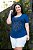 Blusa Feminina Plus Size Gola Redonda Mandala Blue - Imagem 1