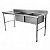 Pia Total Inox 1,60x70X90cm Com Duas Cubas Lado Direito PIA-160X70-2CD - Imagem 1