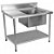 Pia Total Inox 1,00x70cm Cuba Direita e Paneleiro Liso PIA-100X70-CD-P - Imagem 1