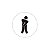 Placa Identificação Redonda - WC Masculino - Acrilico - Imagem 2