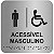 Placa - WC Acessível Masculino Aluminio Braille - ABNT NBR 9050 - Imagem 1