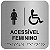 Placa - WC Acessível Feminino Aluminio Braille - ABNT NBR 9050 - Imagem 1