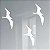 Adesivos Pássaro Vidro Parede Anticolisão Janela Evita P M G - Imagem 1