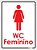 Placa de Banheiro - WC Feminino - Imagem 1