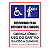 Placa Estacionamento - Reservado para Deficientes e Idosos - Obrigatório uso do Cartão - Sujeito a Guincho - Imagem 1