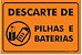 Placa Descarte de Pilhas e Baterias - Imagem 1