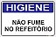 Placa Higiene - Não Fume no Refeitório - Imagem 1