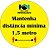 Adesivo - Mantenha Distância de 1,5m - Redondo 30cm - COVID-19 - Imagem 1