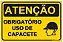 Placa Atenção - Uso obrigatório - Obrigatorio Uso de Capacete - Imagem 1