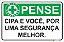 Placa CIPA - PENSE - CIPA e você, por uma segurança melhor - Imagem 1