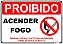 Placa - Proibido - Acender Fogo - Queimar é Crime - Imagem 1