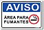 Aviso - Área Para Fumantes - Imagem 1