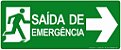 Placa - Rota de Fuga Saída de Emergência à Direita - Imagem 1