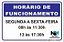 Placa - Horário de Funcionamento - Azul - Imagem 1