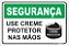 Placa - Segurança - Use creme protetor nas mãos - Imagem 1