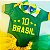 Kit Body Bebê Gêmeos Futebol Copa do Mundo Camisa 10 Brasil - Imagem 2