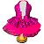Vestido Anelise Doll Fuscia - Imagem 1