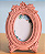 Marcador de Lugar Oval Rosal Resina - Manu Fischer 8,50 x 5,80cm - Imagem 1