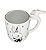 Caneca de Coelho Cerâmica  com Alça de Patinha  12 x 0,9 x  0,8cm - Imagem 2