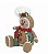 Enfeite Boneco Gingerbread com toca  Multicolorido Poliéster, Plástico e Areia 26x26cm - Imagem 1