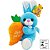 Coelho de Pelúcia Azul com Cenoura 18cm - Imagem 1