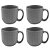 Jogo de Xícaras 4 peças 100ml Cerâmica - Graffiato - Imagem 1