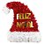 Enfeite para Porta Gorro Noel Feliz Natal 23cm x 28cm - Imagem 1