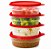 Tupperware® Tupper® Pote Dinâmico Translúcido com Tampa Vermelha - 400ml - Imagem 4