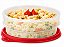 Tupperware® Tupper® Pote Dinâmico Translúcido com Tampa Vermelha - 400ml - Imagem 1