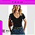 Blusa Ajustada Decote V - Imagem 1