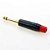CONECTOR PLUG P10 MONO PRETO/VERMELHO - Imagem 3