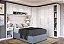 Quarto modulado Everest casal de canto. 2,85m x 2,31m x 45cm x 2,18m altura. Dez portas e cinco gavetas . - Imagem 1