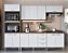 Cozinha Modulada Nonaliza 5 Peças 2,70m Largura x 2,09m altura x 0,47cm profundidade. Disponivel em duas cores Preto ou Branco . - Imagem 2