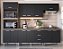 Cozinha Modulada Nonaliza 5 Peças 2,70m Largura x 2,09m altura x 0,47cm profundidade. Disponivel em duas cores Preto ou Branco . - Imagem 1