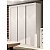 ROUPEIRO TRÊS PORTAS DE CORRER  E QUATRO GAVETAS COM ESPELHO . MÓVEIS PERCASA 1,90 m x 2,20m x 51,5cm - Imagem 2