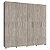 Guarda-Roupa Casal 8 Portas 4 Gavetas fresno 2022 - Percasa 2,03m x 2,08 m x 47cm - Imagem 4