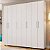 Guarda-Roupa Casal 8 Portas 4 Gavetas BRANCO 2022 - Percasa 2,03m x 2,08 m x 47cm - Imagem 1