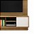 Estante Home Para Tv Até 42" Ho1005 1 Porta 3 Nichos E 1 Prateleira Natural E Off White Tecnomobili - Imagem 2