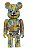 Bape x Bearbrick 28th Anniversary Camo #4 100% Azul e Amarelo - Imagem 1