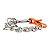 Heron Preston Pulseira Multichain Cinza/Laranja - Imagem 1