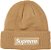 Supreme x New Era Touca Box Logo Dark Sand - Imagem 1