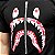 Bape Camiseta ABC Camo Shark Preta e Rosa - Imagem 1