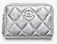 Chanel Porta Moedas Quilted Caviar Silver - Imagem 1