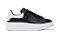 Alexander Mcqueen Oversized Leather Low-Top Preto - Imagem 1