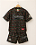 Supreme Set Camiseta Jersey e Bermuda Floral Jacquard Preta - Imagem 1