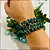 Pulseiras Cravjedas com Cristais em Tons de Verde - Imagem 1