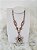 Colar Cobre com Cristais e Strass em Tons de Rosa - Imagem 1